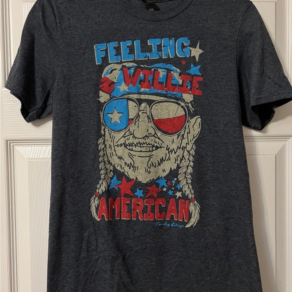 Feeling Willie American Graphic T Shirt Size S